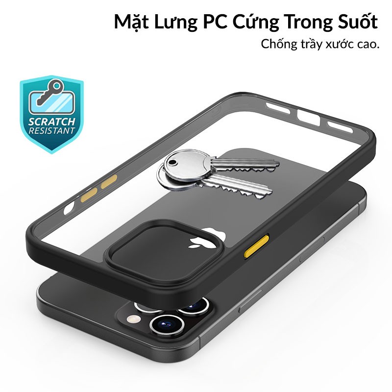 Ốp Lưng iPhone Likgus Lưng Trong Suốt Viền Màu Dùng Cho iPhone 12 Pro Max, 11 Pro Max, Đạt Tiêu Chuẩn Quân Đội