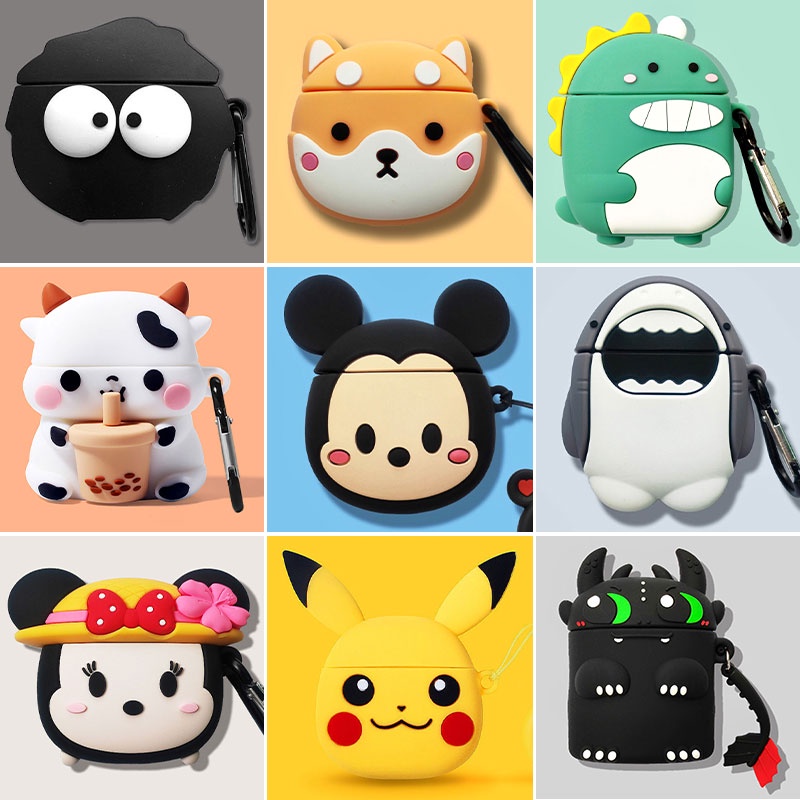 Vỏ ốp case bảo vệ bao đựng Lenovo LP40 Pro LP40S TWS tai nghe không dây bluetooth cute hoạt hình anime silicon chống va đập
