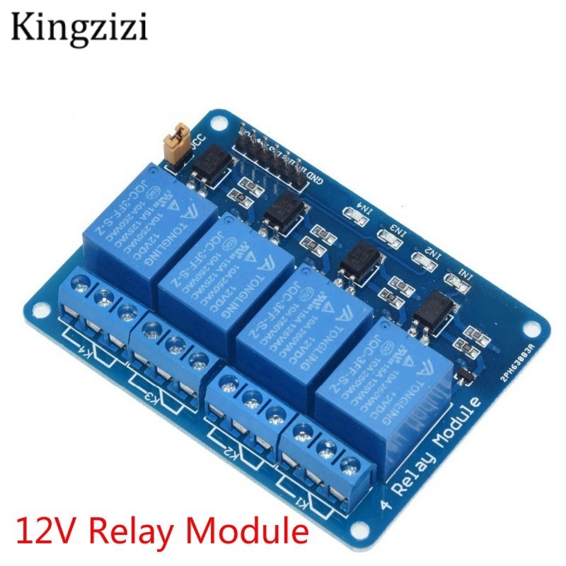 Mô Đun Rơ Le 4 Kênh 4 Channel relay Module 5V/12V cho Arduino ARM PIC AVR DSP