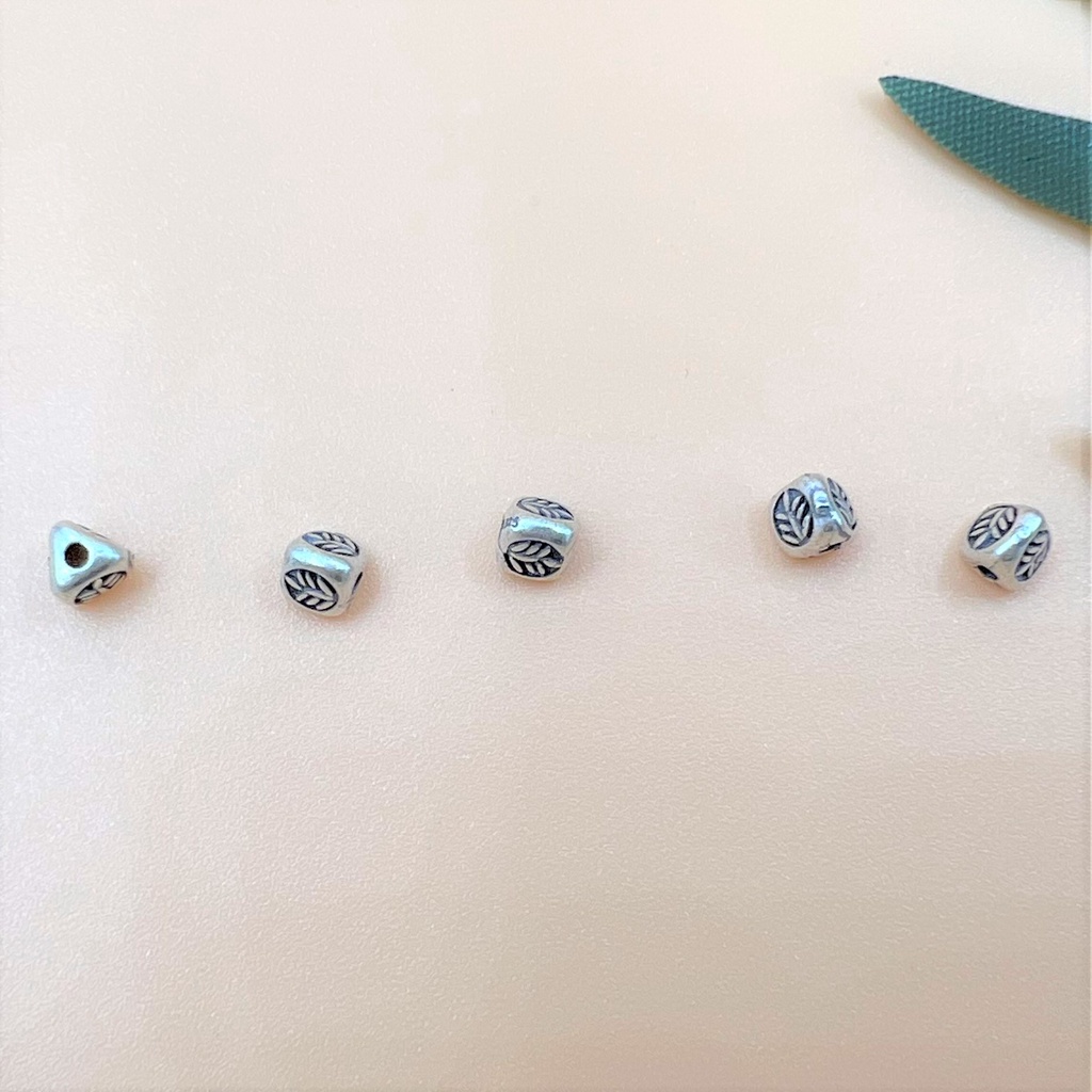 Charm bạc thái nối đa giác hoa văn - Charm Bạc 925 - Mã CA546