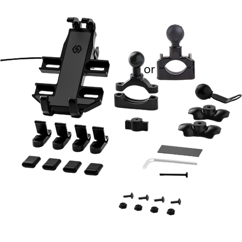 Giá Đỡ Điện Thoại Định Vị GPS Gắn Tay Lái Xe Máy Chống Sốc Bền Bỉ Thiết Kế 8 Móng Vuốt Cố Đị