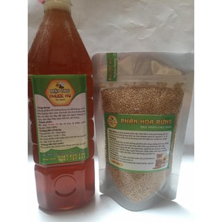bộ 500ml mật ong nguyên chất+200g phấn hoa bổ máu đẹp da