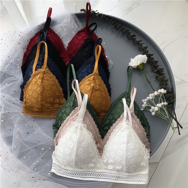 Áo lót ngưc yoga gym bra ren hai dây có móc cài sau thoáng mát sexy H077  - HD365