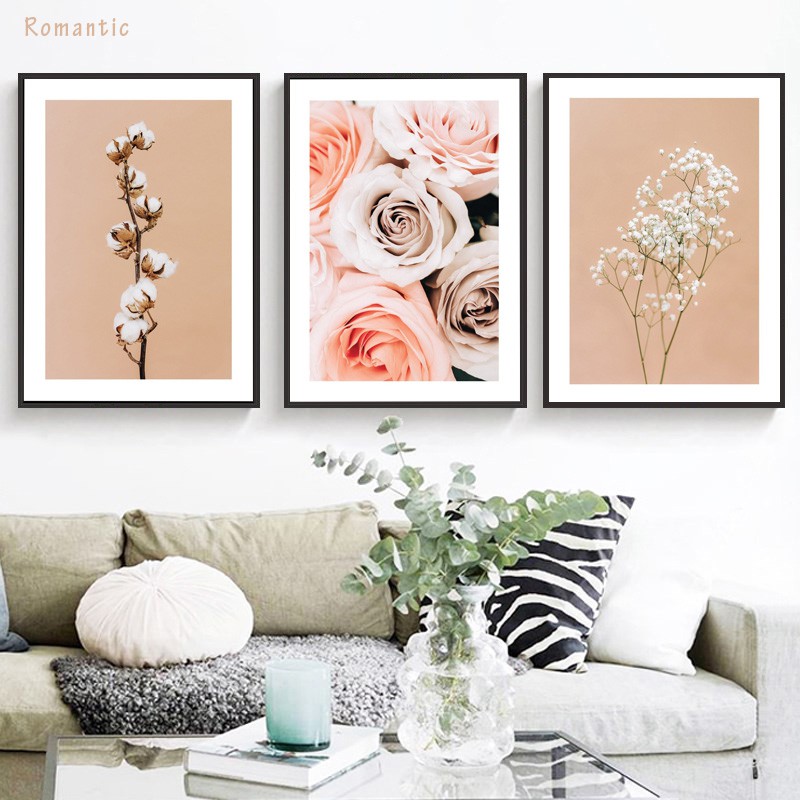 Bộ 3 khung tranh treo tường decor hiện đại tặng kèm hình poster siêu đẹp