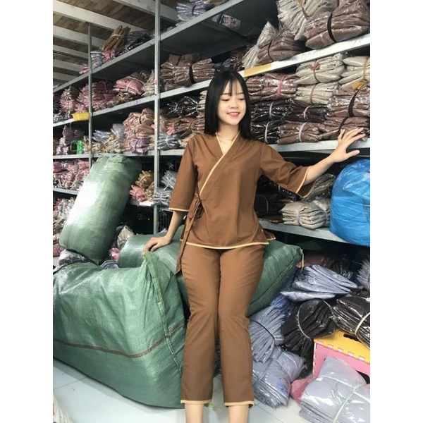 Bộ cột nơ vải Kate nữ size 40-80kg