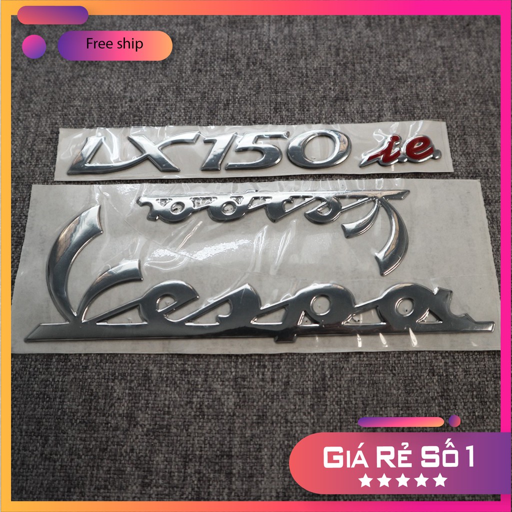 [GIÁ GỐC] Bộ tem chữ nổi VESPA ZIN SẮC NÉT