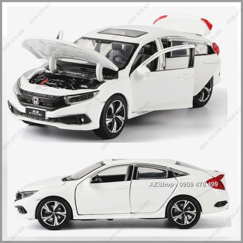 Mô Hình Kim Loại Xe Honda Civic Tỉ Lệ 1:32 - Mở 4 cửa