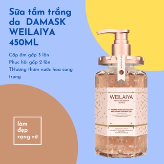 Sữa tắm trắng da damask weilaiya 450ml myphamhocngan tinh chất hoa hồng chính hãng