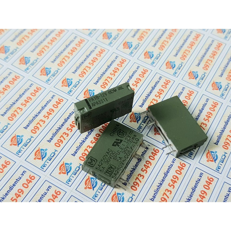 [Combo 2 chiếc] PA1a-12V, APA3312, PA1a-12VDC 5A/250VDC Rơ le 12V 4 chân 1 cặp tiếp điểm