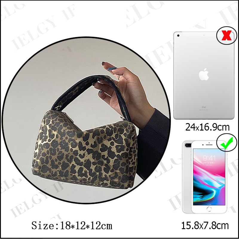 Túi Xách Vải Họa Tiết Da Báo Thời Trang Dành Cho Nữ