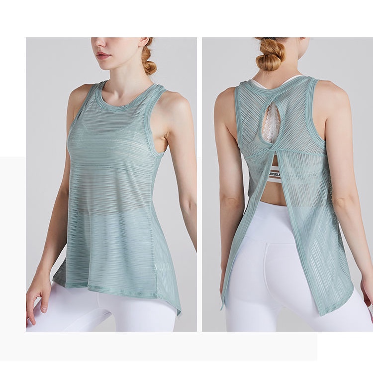 Áo Thun Thể Thao Sát Nách Dáng Rộng Nhanh Khô Thoáng Khí Cho Nữ