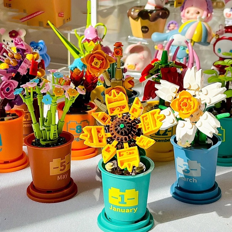 Bó Hoa Cây Mọng Nước Xếp Hình Lego 12 Kiểu Sáng Tạo Dùng Để Trang Trí