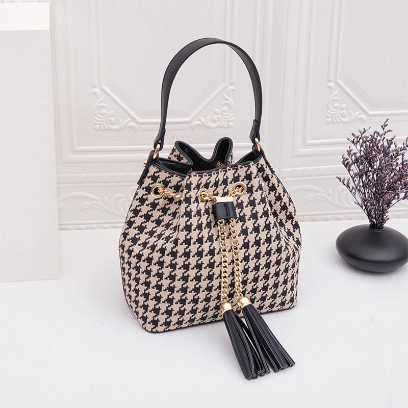 Túi đeo chéo vai IELGY khổ lớn họa tiết caro thời trang sành điệu cho nữ