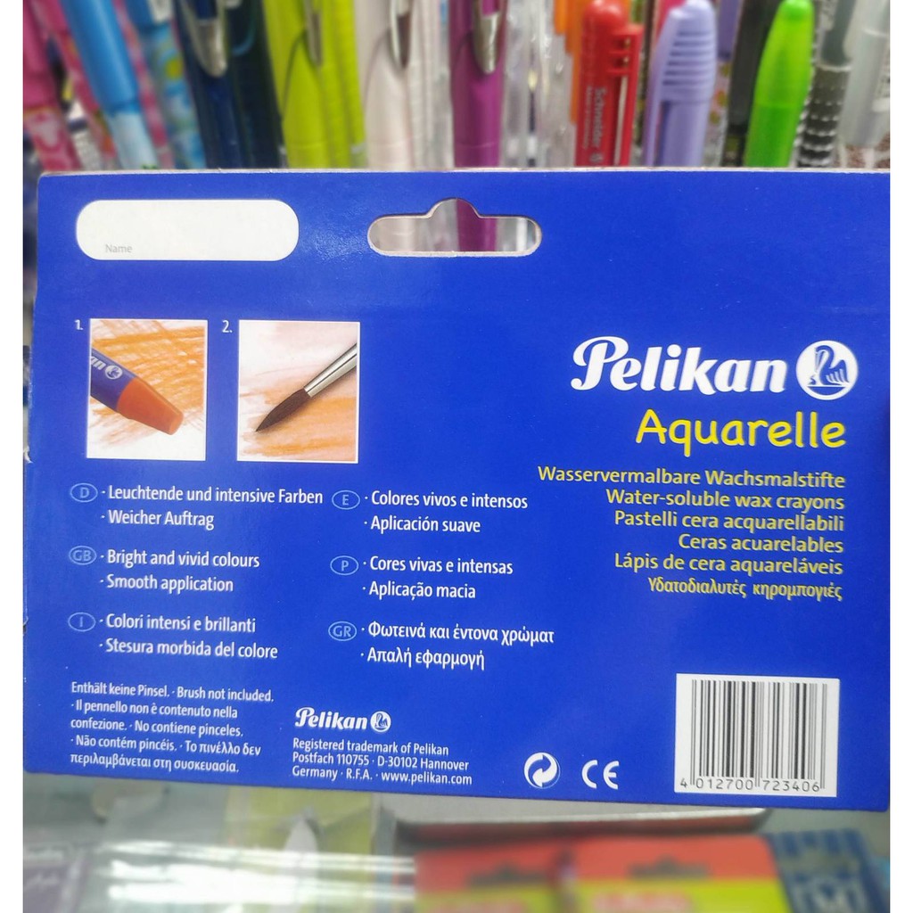 Sáp màu nước Pelikan 12 màu