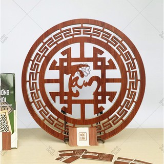 Tấm ốp ban thờ chữ Tâm 40cm - MỘC LINH