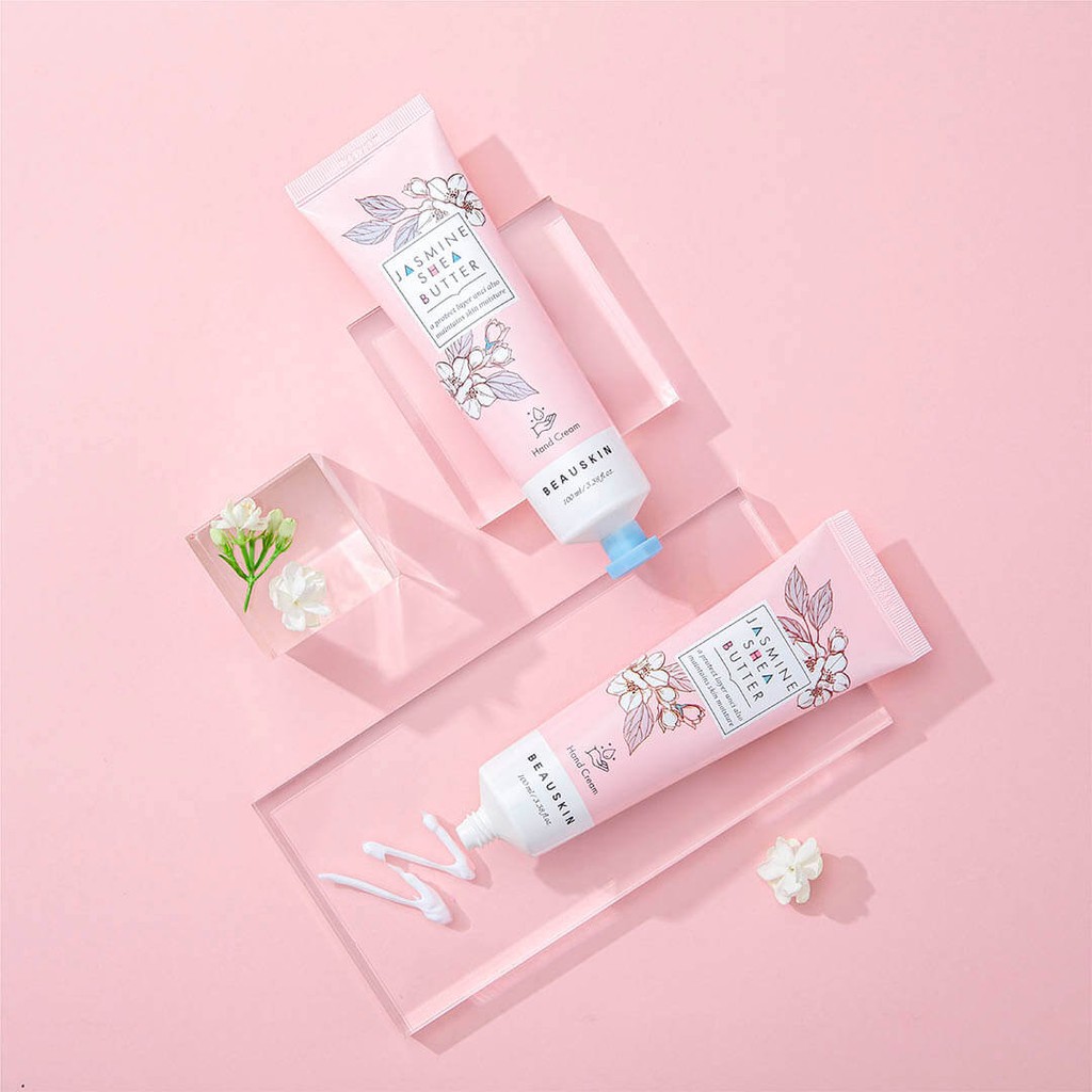 Kem dưỡng da tay làm mềm và trắng da hương nhài Beauskin Jasmine She Butter Hand Cream 100ml - Hàng Hàn Quốc