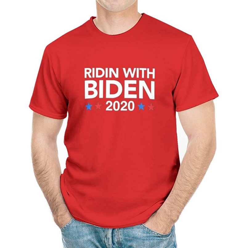 Đi Xe Với Biden Áo Thun Joe Biden Cho Tổng Thống Bầu Cử Dân Chủ Áo Thun Bông Tai Kẹp Ngộ nghĩnh In C