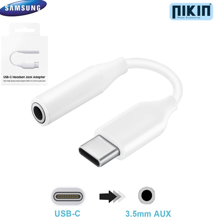 Cáp chuyển tai nghe Type C- Cáp chia 2 cổng Type C- Hỗ trợ mic, sạc nhanh - Nikin Official