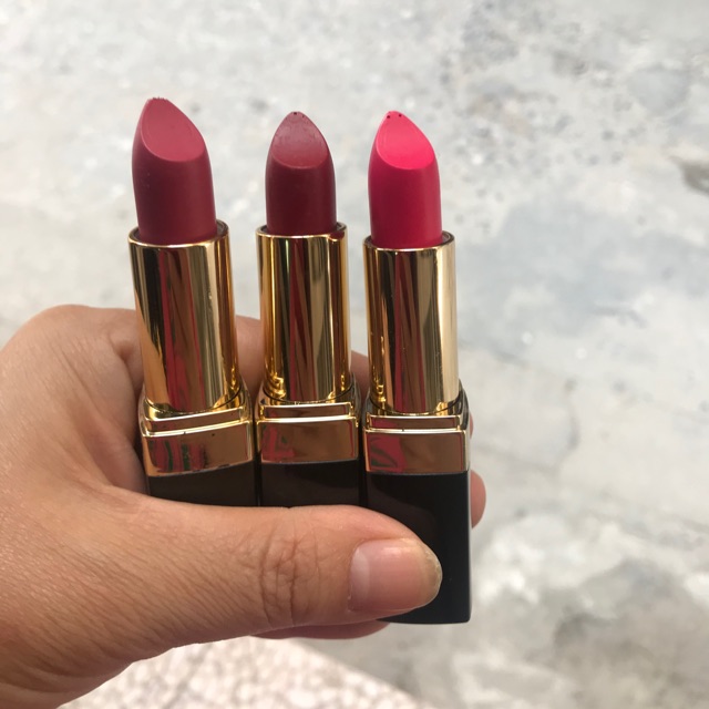 Combo 3 màu son thời thượng : hồng đất , đỏ ruby, hồng sen