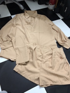 SET ÁO SƠMI THẮT EO QUẦN SHORT