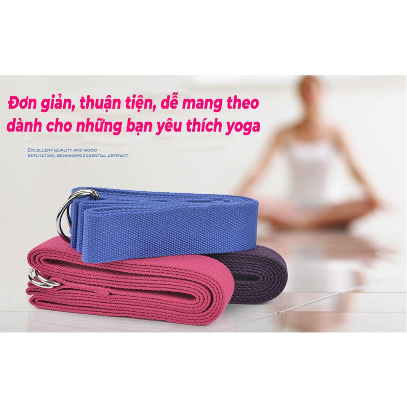 Dây đai tập yoga cao cấp hỗ trợ các động tác khó, chất liệu 100% cotton bền đẹp