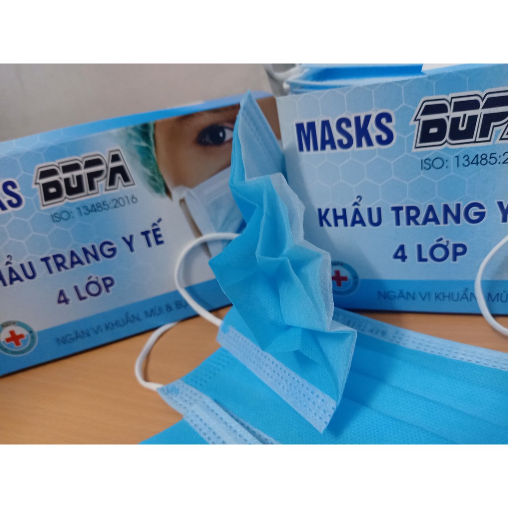 Khẩu Trang Y Tế Trí Đức Cao Cấp Loại 4 Lớp - hộp 50 cái chuẩn công ty | BigBuy360 - bigbuy360.vn