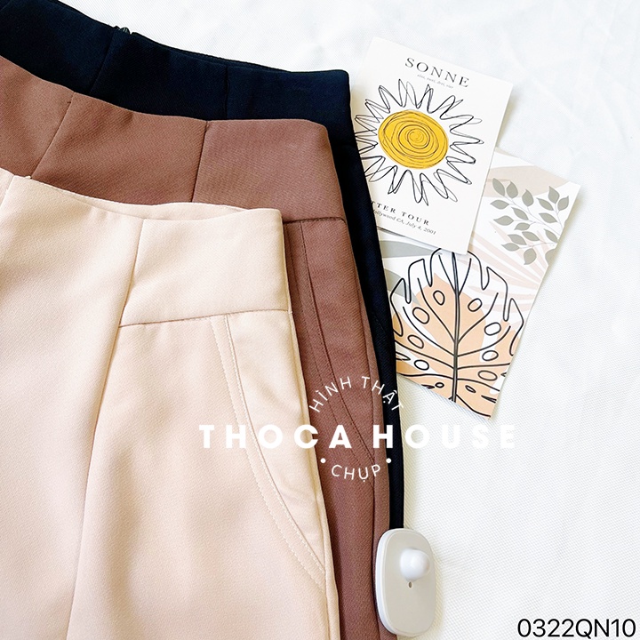 Quần short ulzzang Hàn may lai giữa khóa kéo sau trơn đen, nâu, nude THOCA HOUSE năng động, trẻ trung