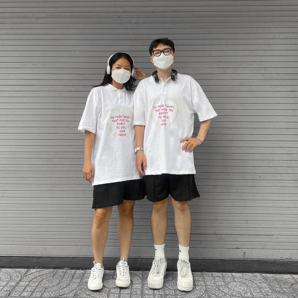 ÁO THUN FF FORM RỘNG POLO DO MORE THINGS , VẢI THUN 2 CHIỀU COTTON 250GSM