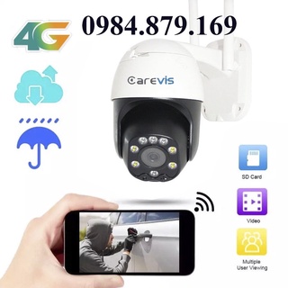 Camera an ninh dùng sim 4G,Camera WIFI PTZ CARECAM 3.0MP Full, Ngoài trời Xoay 360đ, Chống nước,Phát hiện con người