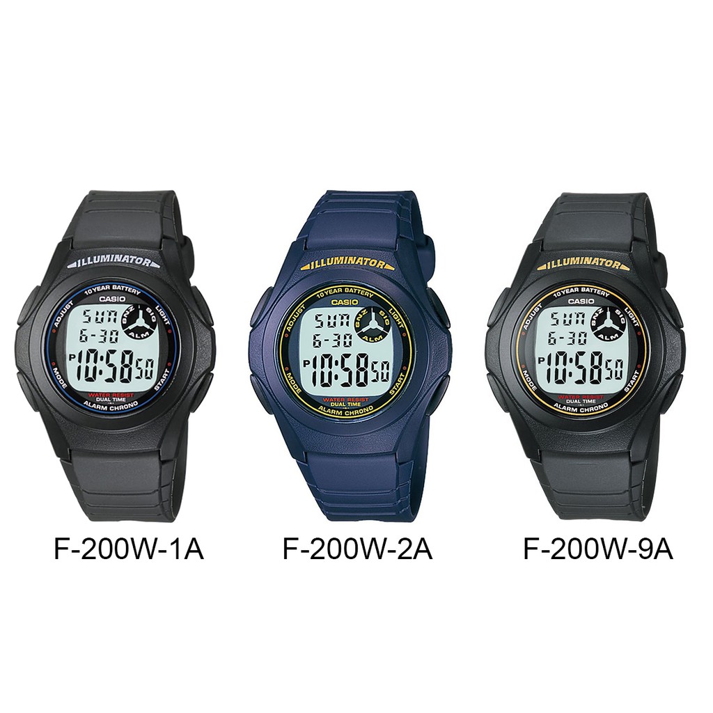 Đồng hồ nam dây nhựa Casio chính hãng huyền thoại F-200W