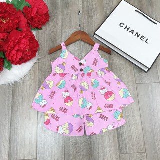 Bộ bé gái Lanh Thái hai dây