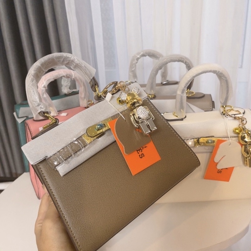 Túi HM kenllyy dáng cao zize 19-21cm bản tang vàng loại đẹp