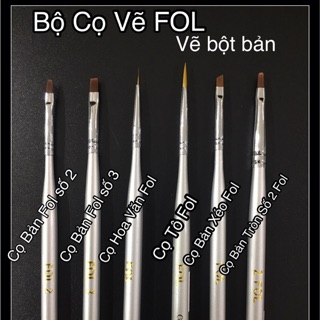 BỘ CỌ VẼ FOL 6 Cây ( vẽ bột bản )