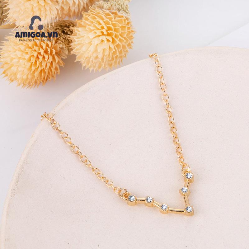 Vòng Tay Hợp Kim Đính Đá Hình 12 Chòm Sao Thời Trang