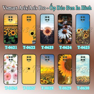 Ốp lưng Vsmart Aris/ Aris Pro dẻo đen in hình Hoa Hướng Dương