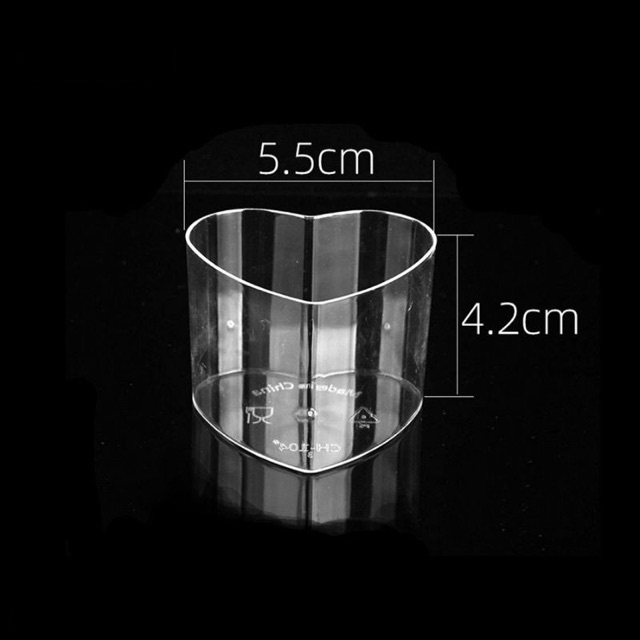 Ly Nhựa Tim đựng bánh Mousse/Tiramisu mini YFB 001 Ch-104- lốc 12 Cái