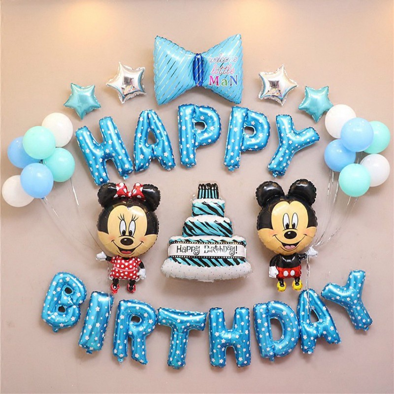 Set trang trí sinh nhật cho bé tuổi chuột chủ đề mickey