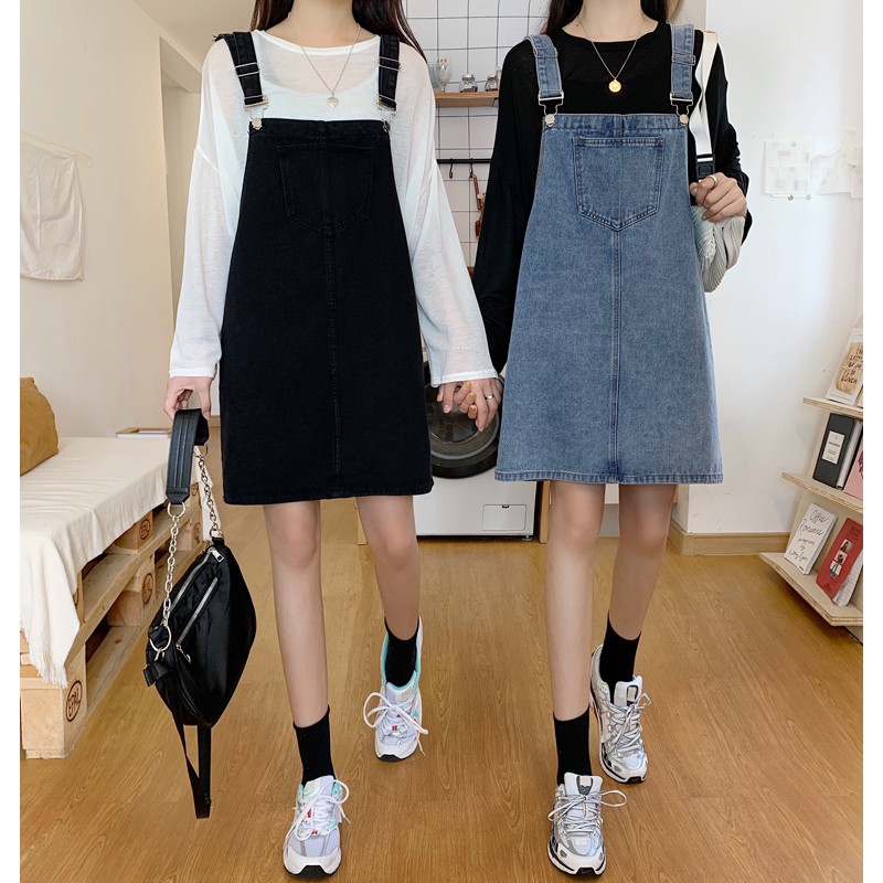 Đầm Denim Sát Nách Dáng Rộng Kiểu Retro Thời Trang Mùa Hè Cho Nữ 20133