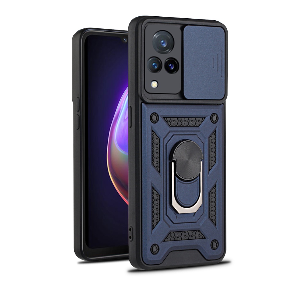 Ốp Điện Thoại Có Vòng Nhẫn Từ Tính Bảo Vệ Camera Cho Vivo V23 V21 Y15S Y15A Y21 Y76S S10e V23e Y21 Y21S Y33S Y20 Y20S Y12 Y15 Y17