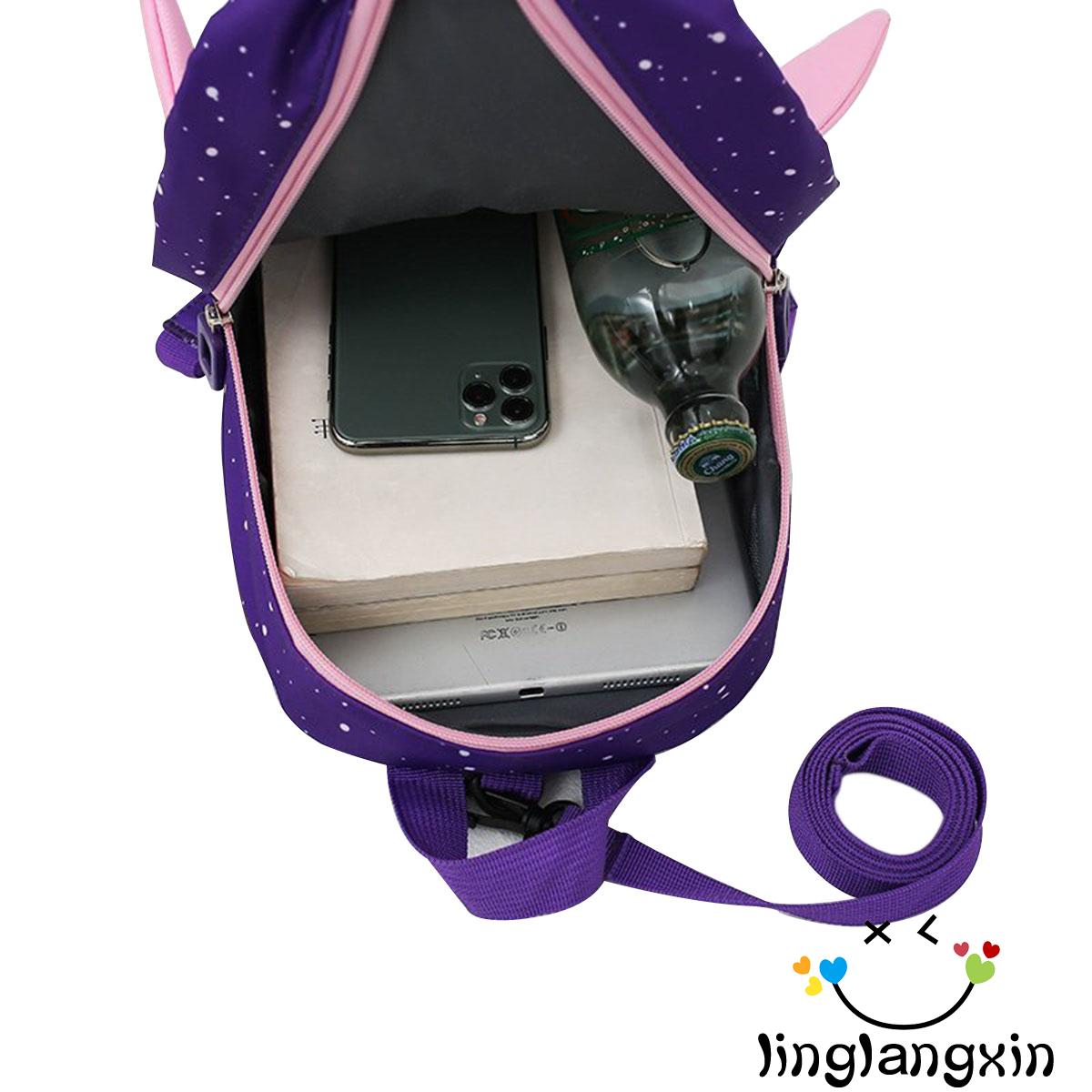 NFW♥Kids Backpack with Safety Leash, Lovely 3D Cartoon Rocket Lightweight School Bookbag