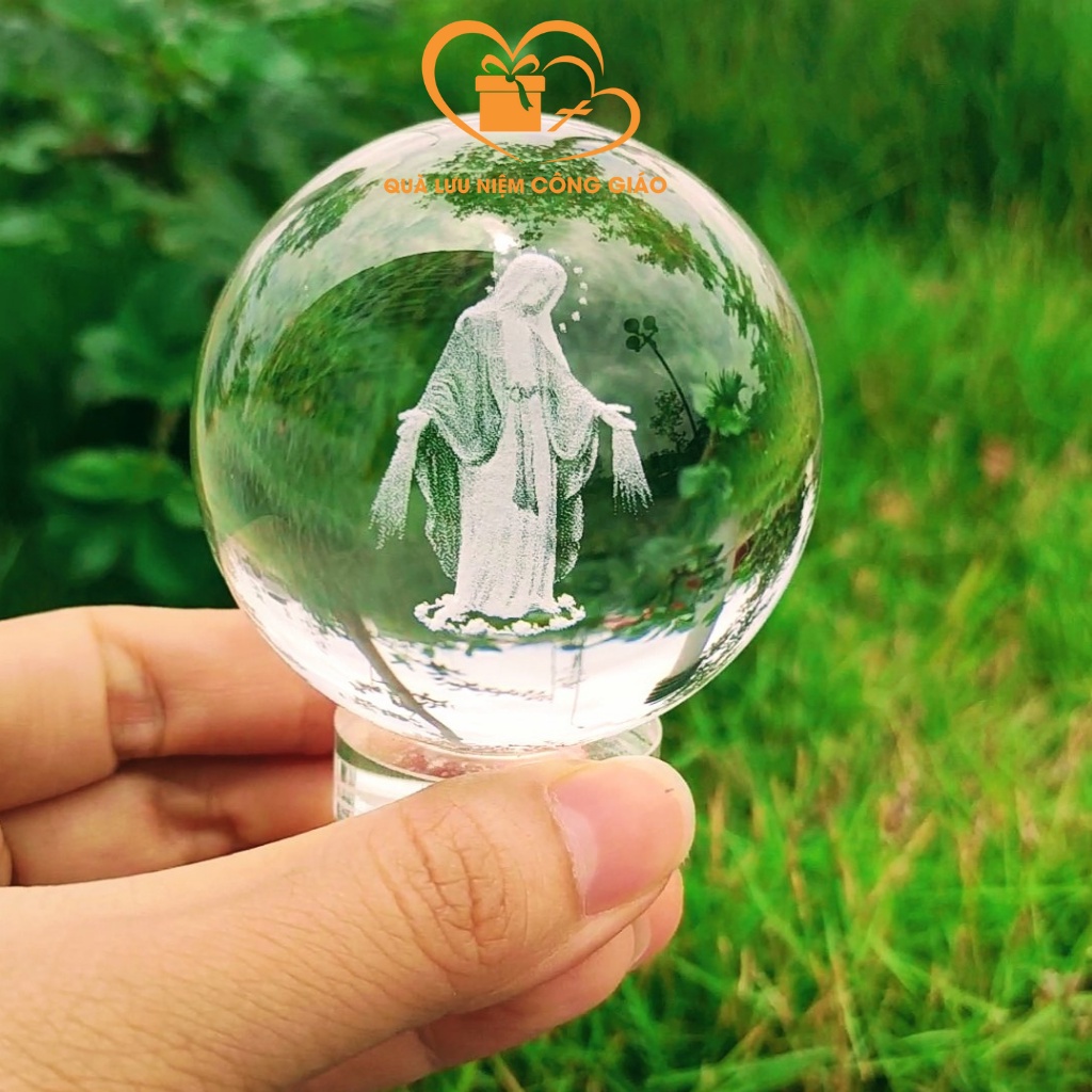 Tượng thuỷ tinh Công Giáo cao 11cm Quà Lưu Niệm Công Giáo