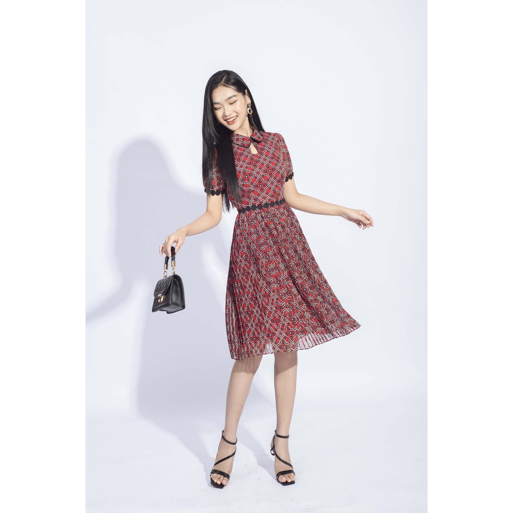 Đầm xòe,dập ly MMOutfit M-DA020121109