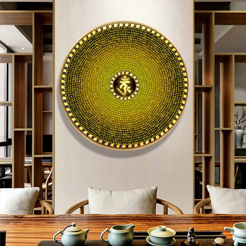 Tranh mật tông thangka Hoàng Thần Tài Jambala khung composite xịn xò Tranh Liễn 21119614312