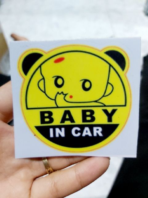 Tem Sticker Baby In Car Kích Thước 6 cm Giá Rẻ