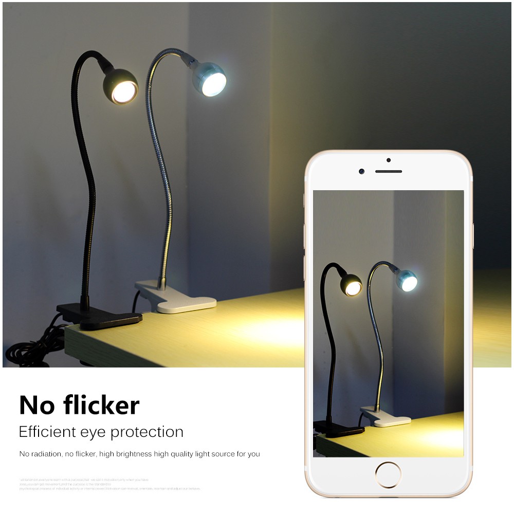 Đèn LED USB Có Kẹp Kim Loại Bảo Vệ Mắt Tiện Dụng