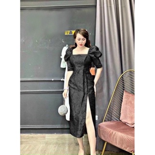 (SHOP nàng béo BIGSIZE 50kg đến 90kg ) đầm gấm đi tiệc sang trọng
