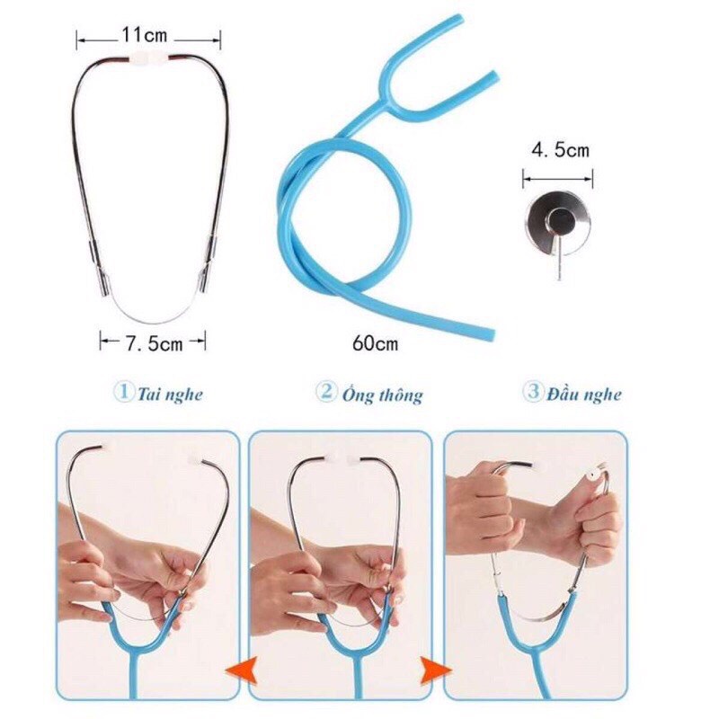 Ống tai nghe Bác sĩ cho bé hàng cao cấp - Bé tập làm bác sỹ nhí