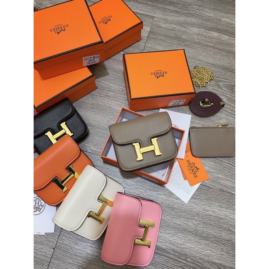 Túi Hm mini kèm ví khóa vàng chữ H bản super fullbox