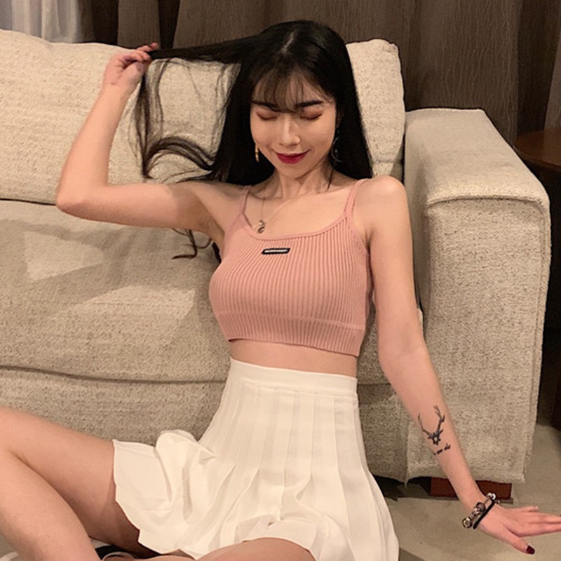 Áo hai dây dệt kim thời trang trẻ trung quyến rũ cho nữ