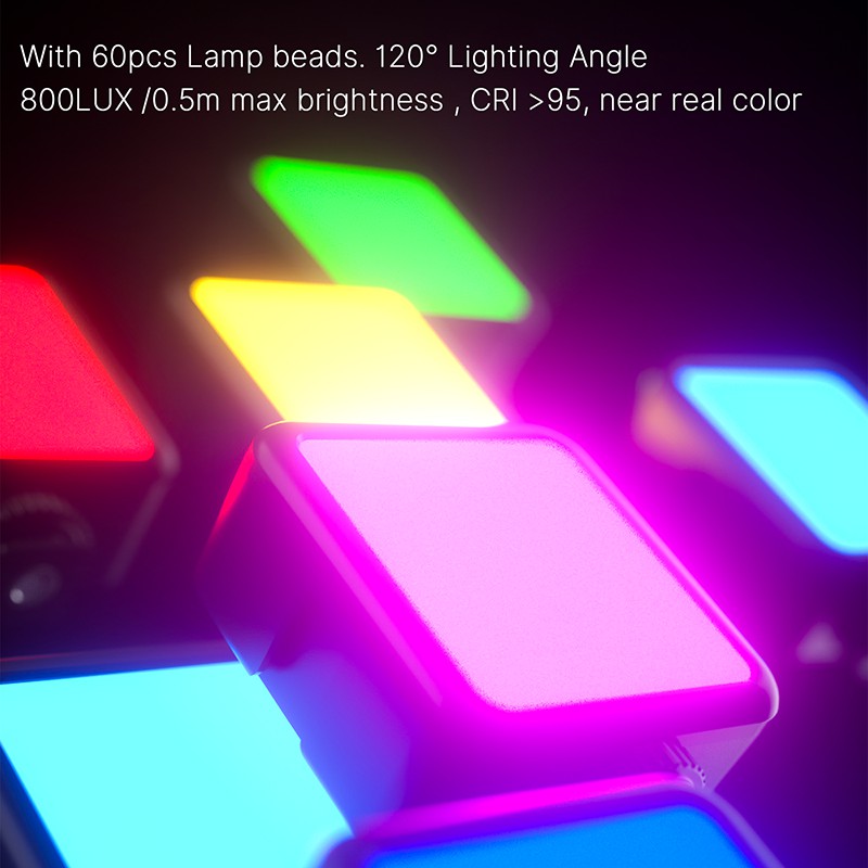 Đèn LED Mini Bỏ Túi Di Động Lấp Đầy Ánh Sáng Camera Di Động Chụp Ảnh Vẻ Đẹp Ánh Sáng Mềm Mại RGB Đầy Đủ Màu Sắc Bầu Không Khí Sống Lấp Đầy Ánh Sáng